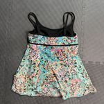 Longitude  Womens Swim Suit Dress Size 14 Floral One Piece‎ Slimming Powernet Photo 1