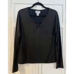 Pendleton  black vintage silk long sleeve top
M Photo 2