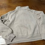 Beige Quarter Zip Sweater Size L Photo 3