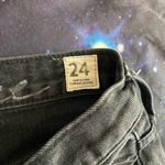 We The Free People Womens Black Denim Shorts Size 24 24” Distressed Cut Off Photo 7