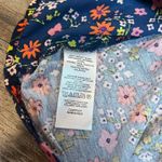 LOFT Floral Sleeveless Blouse Women's Size Small Navy Multicolor Print Photo 3