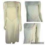 Vintage 1960's handmade cream lace slip size medium Photo 15