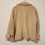 Free People  Teddy Peacoat Size Medium Cream Jacket Sherpa So Soft Photo 7