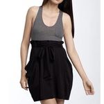 Theory  Cyra Serenity Gray tank black combo mini dress with pockets size Small Photo 0