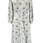 70s VTG Gunne Style Prairie Romantic Cottage Core White Dress Purple Floral M Size M Photo 0