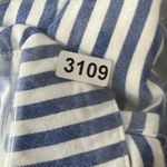 Tommy Bahama Shirt Dress Striped Fringe Hem Roll Tab Sleeve Casual S/P Photo 10