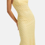 Bardot  - Elegant Yellow Lace Midi Dress Photo 0