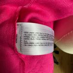 Mango MNG  Linen Wrap Dress Hot Pink Long Sleeve Casual Party Dress Size‎ S Photo 4