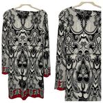 Nicole Miller Nicole By Ladies Red Black Career Style Dress Size Small Photo 1