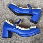 Women’s Red Chunky Heel Mary Jane Pumps Cute Bow & Hearts Round Toe Size 7 NEW Blue Photo 13