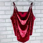 Torrid Red Velvet Cowl neck Camisole in Size 1 Photo 4
