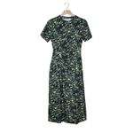 Derek Lam 10 Crosby Womens S Lucielle Camo Ruched Studded Midi Dress NEW Photo 1