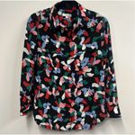 Equipment  Femme Mirelle Slim Fit Floral silk blouse size medium Photo 2