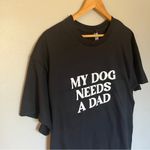 Graphic Funny Dog Shirt My Dog Needs a Dad Black Large Photo 2