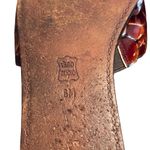 Donald J. Pliner Tortoise Leather Slides Size 6 Photo 3