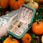 1pc Mini Jewelry Box, Portable Jewelry Storage Box, PU‎ Leather Small Organizer Photo 2