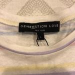 Generation Love  White with Multi-Color Stripes Tee Size Large Photo 1