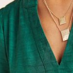 Anthropologie  Maeve Amber Tiered Long Sleeve Tunic Babydoll Mini Dress Green XS Photo 2