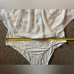 EXPRESS Strapless Bodysuit with White Sheer Ruffle Photo 6