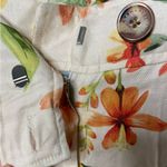 Tahari ELIE NWT Floral Linen Blend Wide Leg Pants Size 4 Photo 4