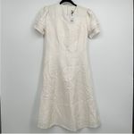 Lisou Camile 100% Silk A Line Skater Short Sleeve Dress Off White Women NEW 4 Photo 6
