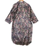 Allison Smith Floral Paisley Satin Nightshirt Nightgown Large Sleepwear Lounge Blue Photo 1