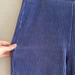 Aerie  Groove-On Rib Velour High-Waisted Flare Pant, Blue, Size Large Short Photo 9
