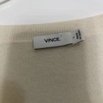 Vince . V neck beige wool double layer jumper knit sweater size Large Photo 1