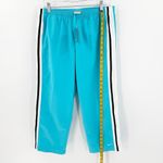 Nike NWT  Blue Striped Elastic Waist Activewear Cropped Track Pants Size Large Photo 10