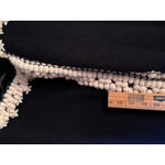 Oscar de la Renta  Black Wool Long Coat Cream hand crocheted and beaded Trim M Photo 10