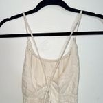 American Eagle  Halter Open Back Handkerchief Hem Midi Dress Cream NWT Photo 8