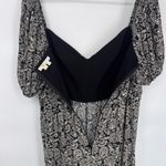 Boden Jumpsuit Womens 12R Black White Paisley Print Viscose Pockets Wide Leg Size 12 Photo 12