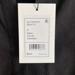 Theory Split Neck Linen-Blend Shift Dress Photo 4