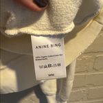 ANINE BING sweatshirt Cream Hoodie distressed medium super soft organic cotton Photo 2