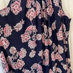 Three Pink Hearts  Navy Blue Paisley Floral Mini Dress | Size XL JUNIORS Photo 1
