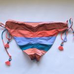 Lucky Brand NWT Block Party Ruched Back Tassels Ties Bikinis Photo 6