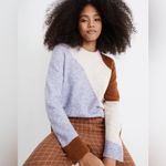 Madewell Cedarbrook Pullover Sweater in Colorblock in Heather Chalk Wool Camel Photo 7