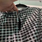 J.Crew NWT  Silver and Black Gingham Luxrex Top, size XXL Photo 3