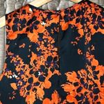 Devlin  Orange Floral Surplice Front Cut Out Back Sleeveless Top Size XS Photo 8