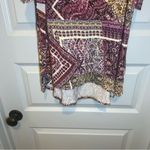 Signature Studio  Multicolor Boho Print Cold Shoulder Top size S Photo 7