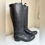 Frye  Melissa Button Back Zip Blacker Leather Equestrian Riding Boots Size 10 Photo 14