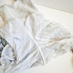 L*Space Riri Strapless Wide‑Leg Jumpsuit XS Gray White Stripe Smocked tie Photo 10