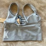 Active USA Gray Sports Bra with Racerback Design Photo 2