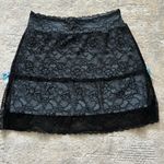 Black and Blue Lace Bow Mini Skirt Size L Photo 4