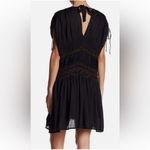 Free People Size S EMBROIDERED V-NECK SHORT SLEEVE DRESS Photo 2