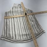 Joie  Silk Tank Top Womens XS White Silver Zelpha Striped Sheer‎ Blouse Silk Photo 8