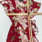 Lulus Dress Womens Small Red Heart of Marigold Red Tropical Print Wrap Maxi Photo 10