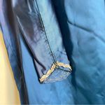 Vintage Handmade Blue Cloak Coat FIT Design School Beaded & Embroidered Satin Size M Photo 10