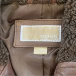 Michael Kors faux fur-trimmed leather jacket Size M Photo 4