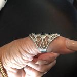 Badgley Mischka New Badgley Byzantine Look Silver ring size 8-9 Photo 1